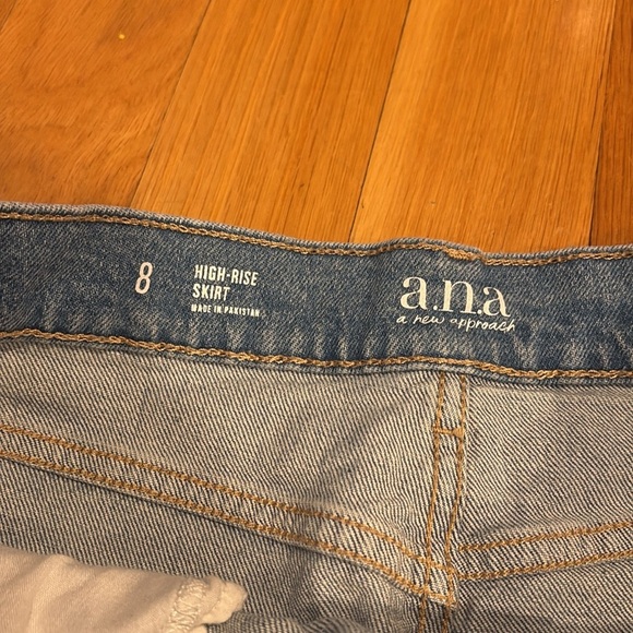 a.n.a Denim Frayed Edge Mini Skirt - Picture 2 of 3